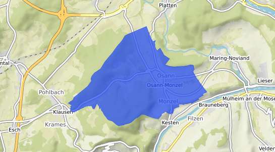 Bodenrichtwertkarte Osann Monzel